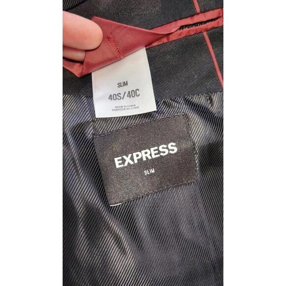 Express Camo Blazer Suit Jacket Slim 40s / 40C Black Camouflage - Picture 2 of 9